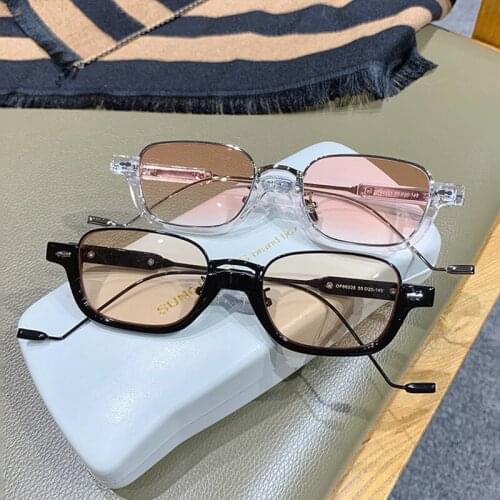 Fashion Trending Metal Small Half Frame Womens Sunglasses Vintage American Style Luxury Designer Men Driving Glasses Decorative