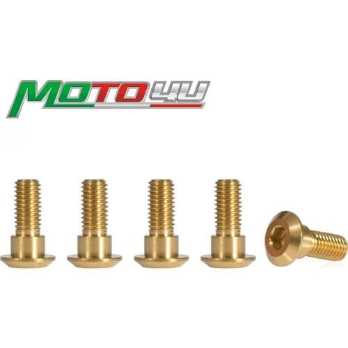 MOTO4U M8 x 22mm Titanium (Gr5) For Suzuki Disc Brake Rotor Bolts 6PCS Gold