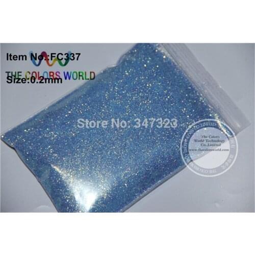 Wholesale 0.2mm 008 size Shinning Rainbown Blue Colorful Glitter Powder for nail design,art and craft