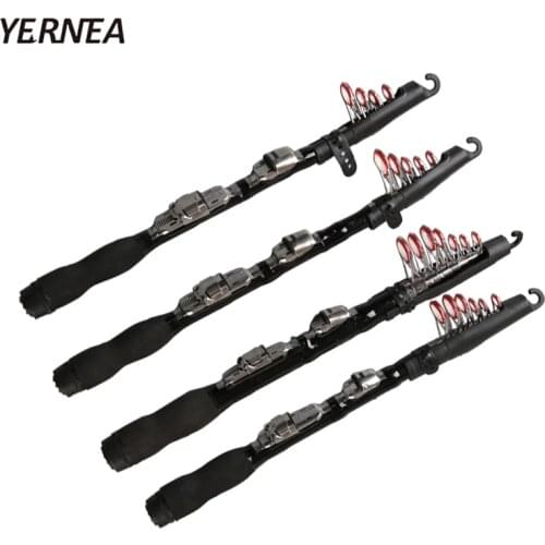 Mini 1.0M - 2.3M Portable Telescopic Fishing Rod Spinning Carbon Fish Hand Fishing Tackle Sea Rod Ocean Rod Fishing Pole Pesca