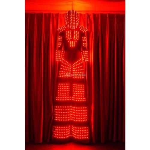 Party supply LED robot suit and led stilts 40 inches and led gloves