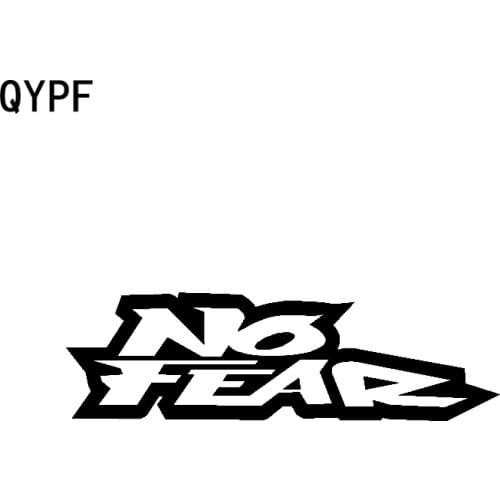 QYPF 17.3CM*5CM No Fear Funny Fashion Car Sticker For Motorcycle Accessories Vinyl Decal Black Silver C15-1939