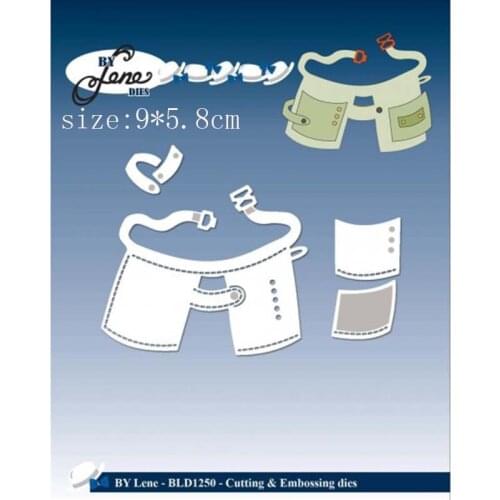 Workers' overalls Metal Cutting Dies Cutting Mold Decoration Scrapbook Paper Craft Knife Mold Blade Dies Stencils Dies new 2021