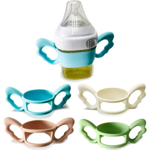 Baby Bottle Handles Safety Silicone Bottle Handles for Hegen Bottle and Other Dia 6-7cm Wide-Neck Bottle