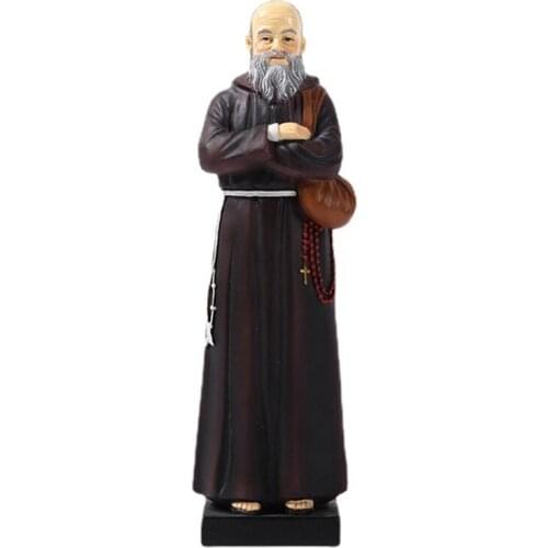 Priest Friar Statue 8 Inch Resin Sculptures Figurine Catholic Christian Souvenirs Gift Church Home Room Decor Au03 21