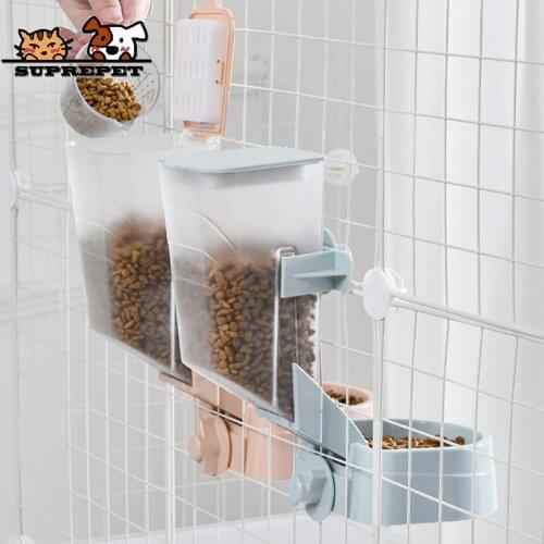 SUPREPET 2L Pet Automatic Feeder Cat Cage Hanging Water Dispenser Puppy Food Container for Dogs Simplicity Dog Bowl Bird Feeder