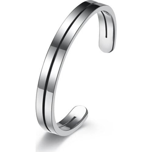Thin Trendy Simple Stainless Steel Rings for Men Vintage Open Hiqh Polish Fashion Jewelry 3mm Male Accessories bijoux
