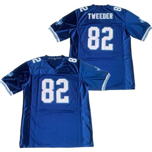 BG American football jersey 82 TWEEDER jerseys Embroidery sewing Outdoor sportswear Hip hop loose BULE 2020 new HOT
