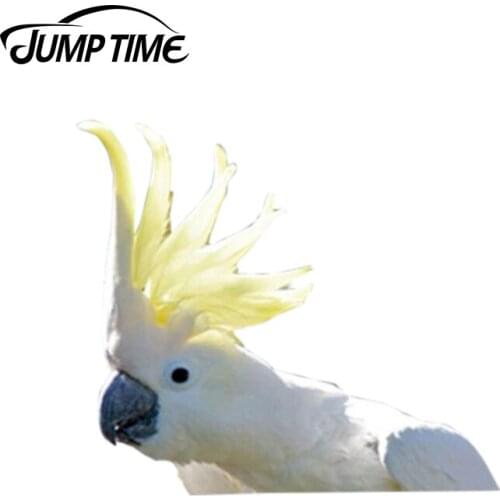 Jump Time 13cm x 11.4cm Cockatoo window sticker car sticke sloth car decal Vinyl Decal Car Window Laptop Bumper Car Stickers