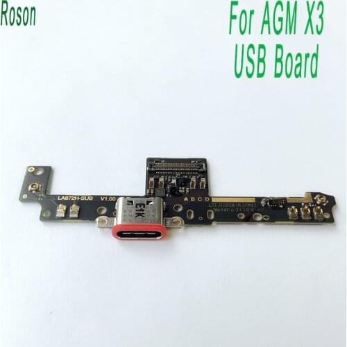Roson For AGM X3 USB Plug Charge Board USB Charger Plug Board Module For AGM X3 Mobile Phone Repairing Fixing Replacement