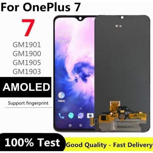 6.41" AMOLEDFor OnePlus 7 LCD Display Touch Screen Digitizer For OnePlus GM1901 GM1900 GM1905 GM1903 1+7 LCD