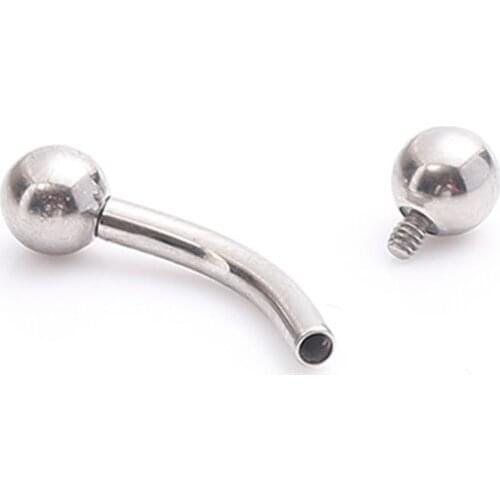 14G Titanium Internally Threaded Eyebrow Ring Piercing