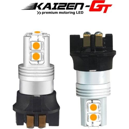 2pcs No hyper flash Amber Yellow 10-SMD PW24W PWY24W Canbus LED Bulbs For Audi A3 A4 A5 Q3 MK7 Golf CC Front Turn Signal Lights