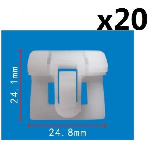 20 X Nylon Fit Honda #91510-SR3-003 For Civic 92-95 Window Belt Moulding Clip Retainer