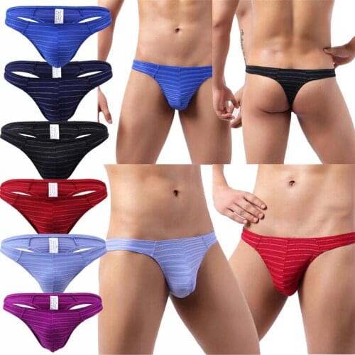 3/6PCS Mens Underwear Sexy Briefs Penis Pouch Low Rise Underpants Male Homme Panties Bikini Mens Lingerie Jockstraps Sleepwear