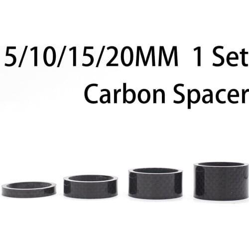 4PCS full carbon fiber bicycle carbon spacer hollow Ultra light headset parts cycling Washer Bike Bicycle Headset Stem Spacers