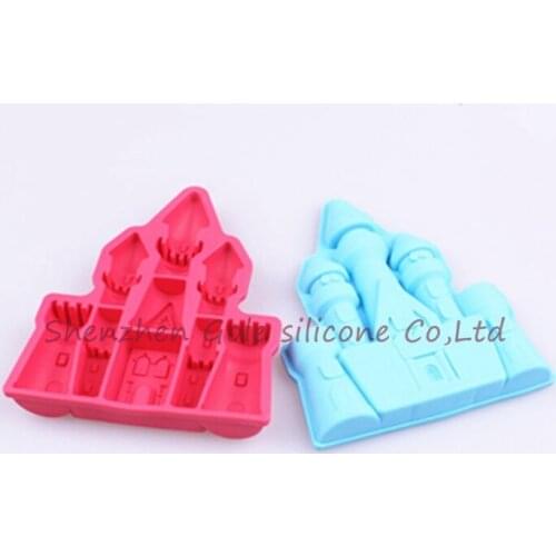 50pcs/lot Ice Chocolate Silicone Palace Princess Castle Tray Candy Mold Pudding Jelly Mold FFY