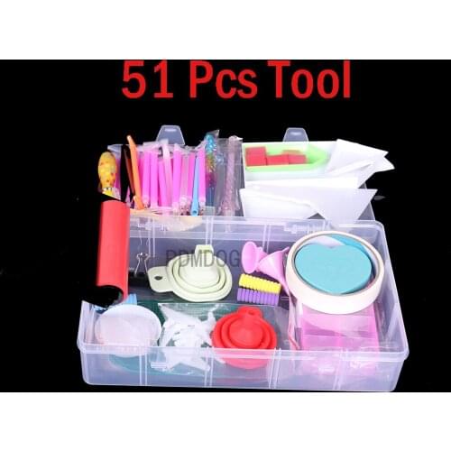 51Pcs 5D Diamond Painting Tools and Accessories Kits Diamond Embroidery Storage Box for Diamond Art Adults or Kids