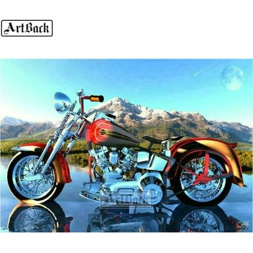 5d diy diamond painting motorcycle mountain landscape full square 3d diamond mosaic crafts diamond embroidery sticker