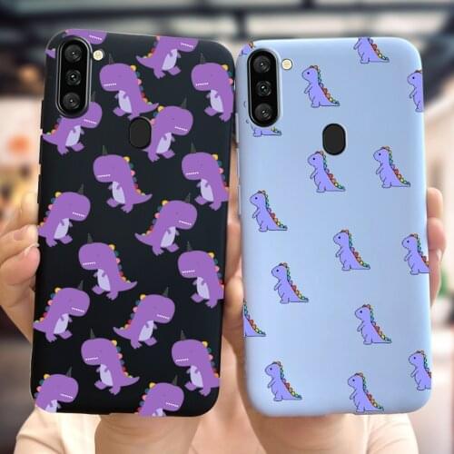 A11 Case For Samsung Galaxy A11 2020 Phone Cover Cute Dinosaur Shockproof Bumper 6.4" For Samsung A11 M11 A 11 SM-A115F Soft Bag