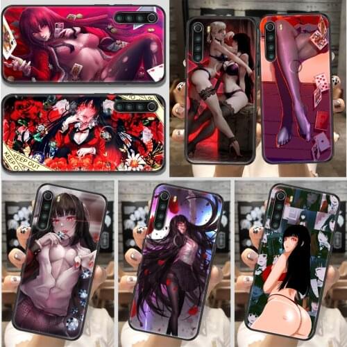 Kakegurui Jabami Yumeko Phone Case For Xiaomi Redmi Note 7 8 9 10 7A 8T 9A 9T 9S 10S Pro black soft hoesjes tpu funda fashion