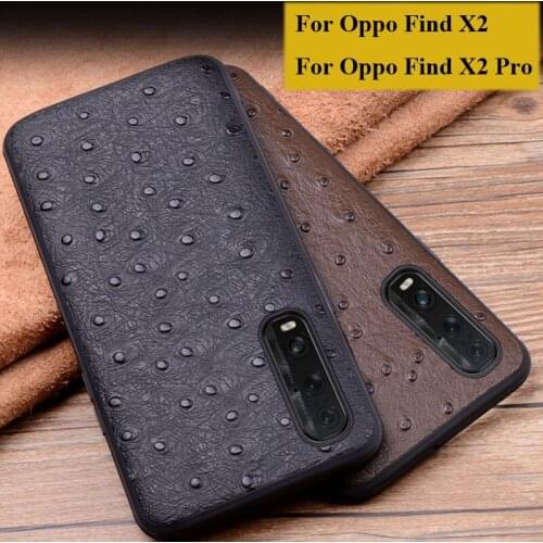 For Oppo Find x2 X 2 Case cover Luxury Genuine Leather flip Back Cover For Oppo Find X2 pro case back shell X2pro