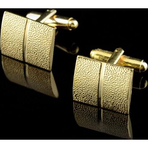 Cindiry Vintage Luxury Gold Cufflinks Men Plating Metal Necktie Tie Bar Clasp Clip Cufflinks Set Gold Cuff Links for Wedding P1