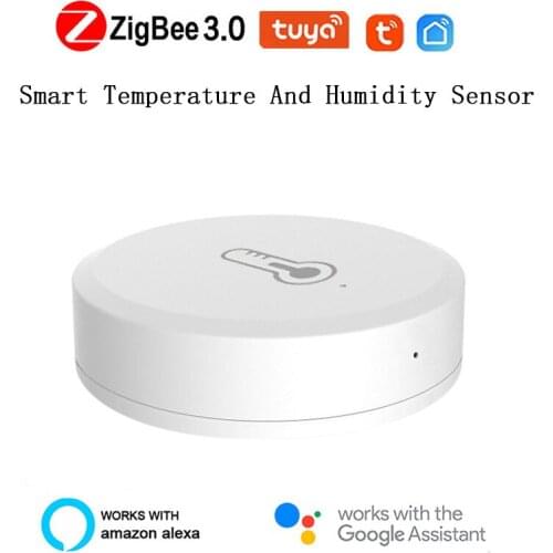 Tuya ZigBee3.0 Temperature And Humidity Sensor Battery Powered Works With Alexa Google Assistant And Tuya Zigbee Hub Smart Home