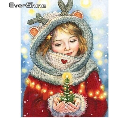 Evershine Diamond Mosaic Christmas Ictures Of Rhinestones Painting With Diamonds DIY Full Square Girl Home Edcoration Mosaic