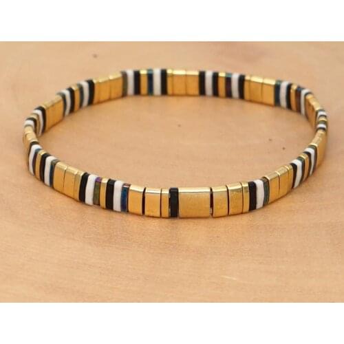 Go2boho New Miyuki Tila Beads Bracelets Gold Bracelet For Women Femme Armband Trendy Jewelry Pulseras Mujer Moda Beads wristband