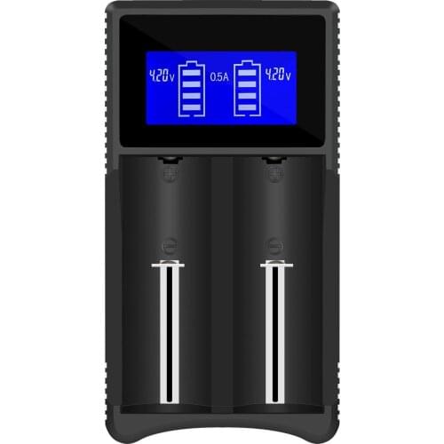Top Deals Universal Battery Charger, LCD Display Smart Charger for Rechargeable Batteries Li-ion batteries 18650 18490 18350 1