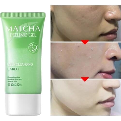 Matcha Peeling Gel 60g Gentle Oil Control Body Face Scrub Cleansing Pores Treatment Acne Remove Blackhead Facial Exfoliation