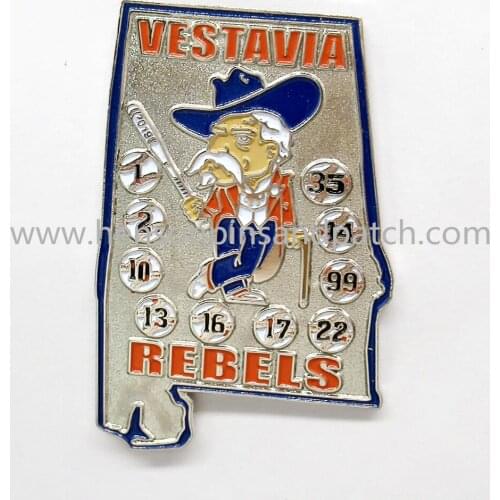 Custom metal Iron soft enamel based ball silver lapel pin