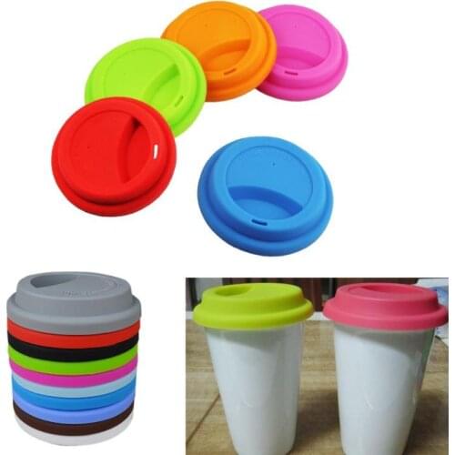 9cm reusable silicone coffee mug milk cup lid bottle caps for other material cups 100pcs / lot SN828