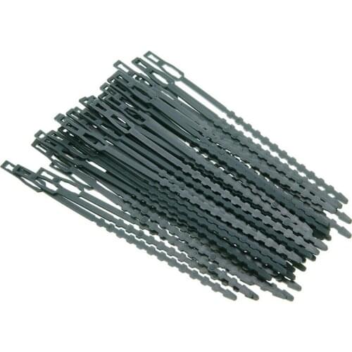 50pcs/set Reusable Garden Cable Ties Plant Support Shrubs Fastener Tree Locking Nylon Adjustable Home Plastic Cable Ties Tools