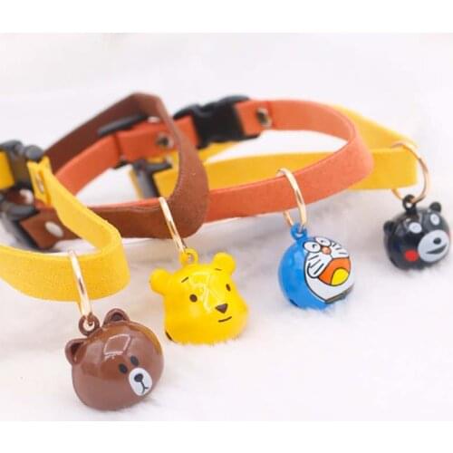 1pc Fashion Rivet Cowboy Dog Collar Bell Strawberry Pendant Cat Necklace Large and Small Dog Ring Pet Accessories Cats Supplies