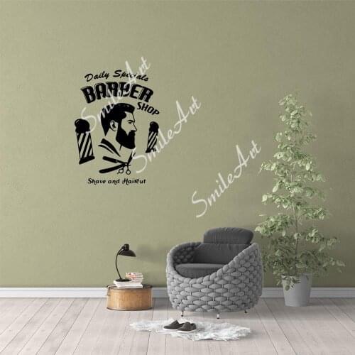 Cartoon Haircut Wall Decals Pvc Mural Art Diy Poster For Kids Rooms Diy Home Decoration Background Wall Art Decal Drop Shipping