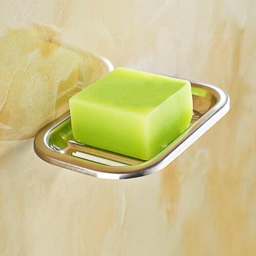 Punching Type Stainless Steel Soap Dishes Wall-Mounted Bathroom Soap Holder Shower Soap Dish Tray Kitchen Accessories Wall