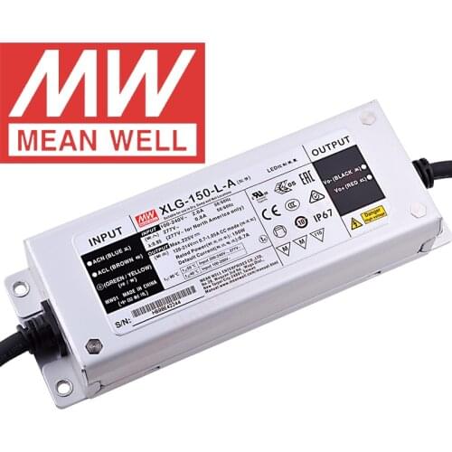 Mean Well XLG-150-L-A Skyscraper/Street lighting meanwell 150W/120-214V/350-1050mA Constant Power Mode LED Driver