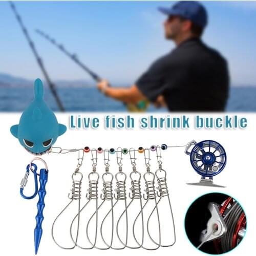 Newly Portable Adjustable Fish Stringer with Reel Steel Wire Multifunctional Stainless Steel Fish Lock