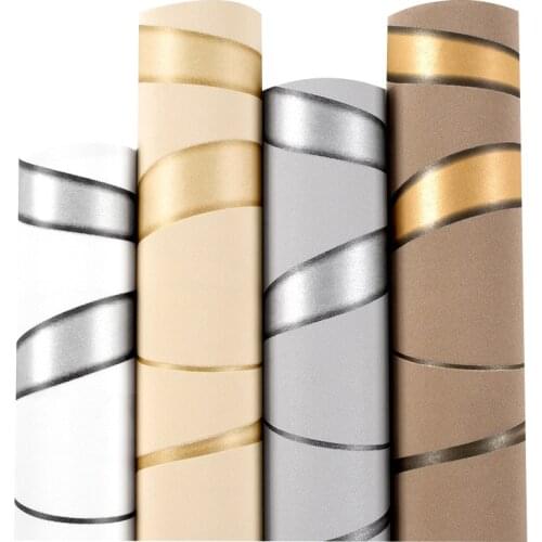 Vertical Stripes Wallpaper Modern Minimalist 3d Curved Wave Non-woven Wall Paper Bedroom Living Room TV Background Wallcovering