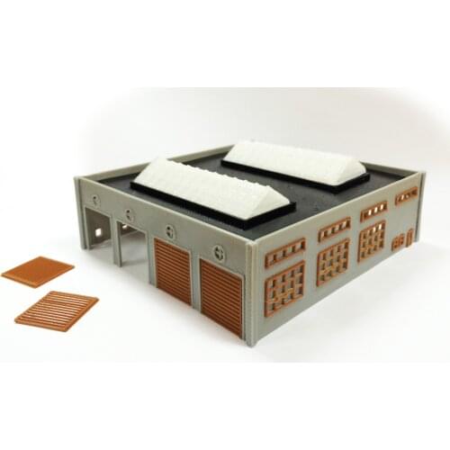 Outland Models 4-Stall Locomotive Shed / Engine House Z Scale Train Railway