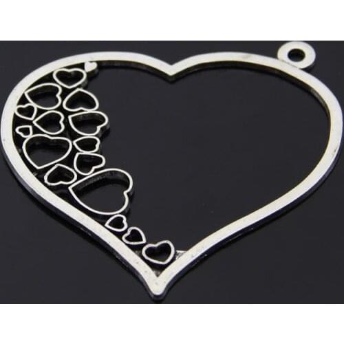 Daisies Latest Fashion Alloy Charms Pendant Heart Shape 11*9mm Jewelry Making DIY Handmade for Necklace Bracelet 20pcs/lot