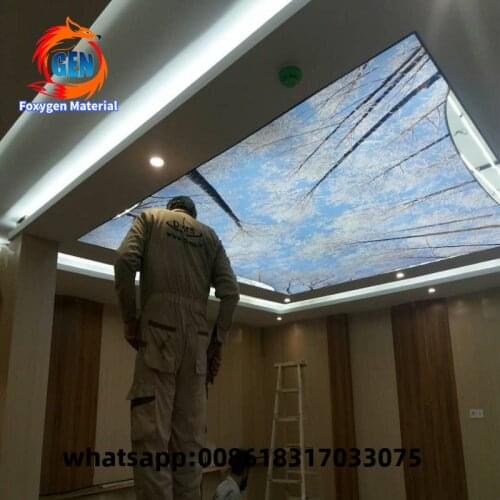 China nice price translucent stretch ceiling film designs