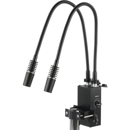 6W 6500K Gooseneck Light Spot Light Lamp Illuminator Lamp Industry Microscope Dual LED Fill Light Lamp For Stereo Microscope