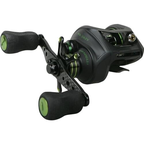 Okuma HS-262V High Strength Fishing Gear Durable Ultra Light 10BB Baitcasting Reel 6.2:1 Trolling Wheel Line Wire Spooler Coil