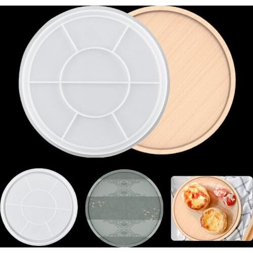 Tray Dish Silicone Mold Fruit Plate Concrete Mould DIY UV Resin Tray Jewelry Storage Molds Home Table Decor Resin Cement Craft