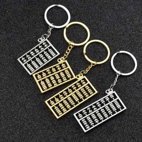 Alloy simulation abacus keychain 8 speed abacus budget key chain creative small gift jewelry