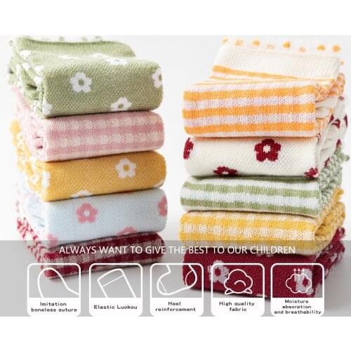 1-12 Y Spring Summer Female Baby Thin Lace Socks Mesh Breathable Soft Cotton Socks Girls Long Tube Socks Straight Printing Socks