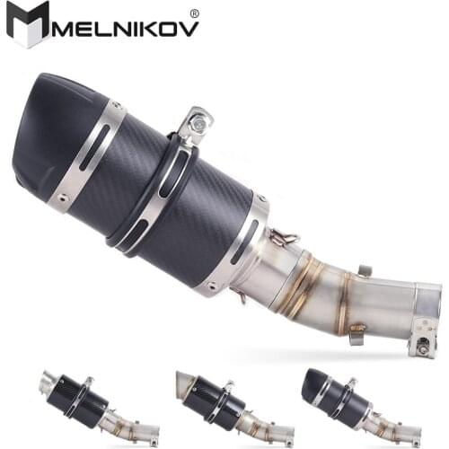 ER 6N 6F Motorcycle Exhaust Muffler Middle Link Pipe Slip On For Kawasaki ER6N ER6F NINJA650R Exhaust 2009 - 2016